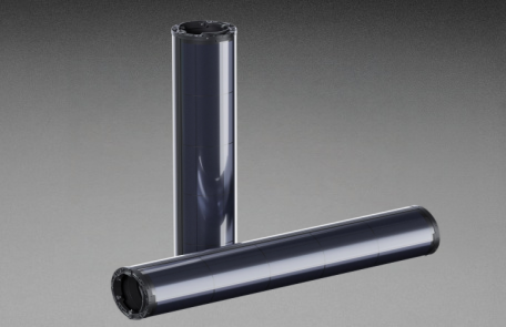 Circular Solar Tube Module Circular solar tube module with an open round end and mounting rings