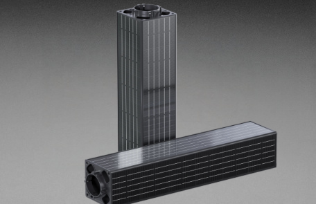 Square Vertical Solar Module Square vertical solar module showing its four-sided profile
