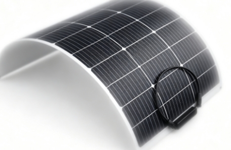 Flexible Crystalline Silicon Solar Panel Flexible crystalline silicon solar panel installed on a curved surface