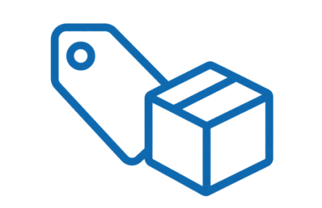 Product tag and packaging box representing OEM solar panel branding