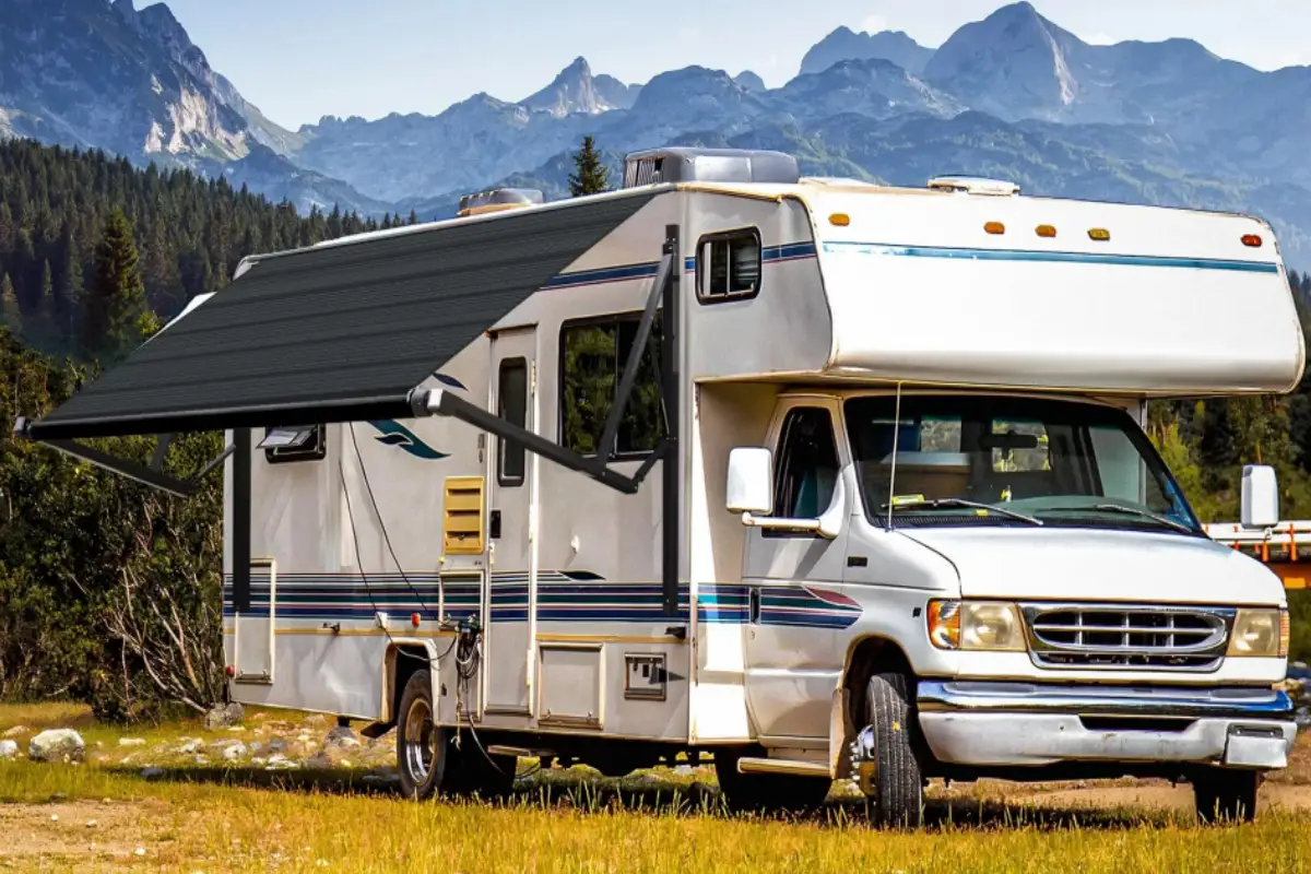 Flexible solar panels installed on RV roof for camping and outdoor power applications