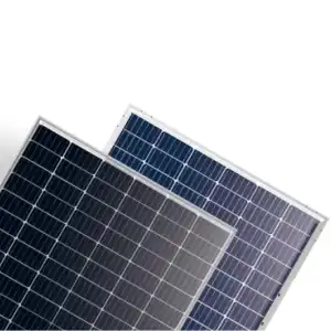 Bifacial solar panels generating power from front and rear sides