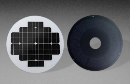 Two circular solar panels, including a ring-shaped design with a central opening
